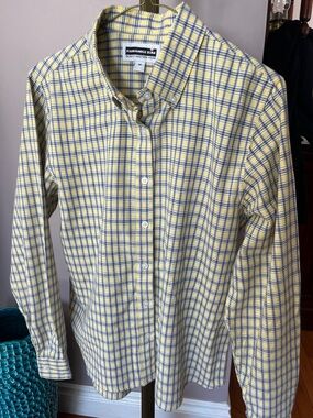 Panhandle Slim Yellow and Blue Plaid Button-Down Shirt